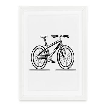 Bicycle Sketch - Framed poster (27 × 37 cm) - white - Front