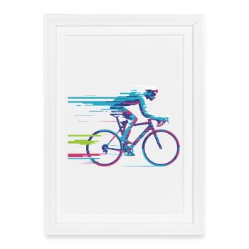 Faites évoluer votre vélo – Glitch Cycling Concept - Affiche encadrée (27 × 37 cm) - blanc - Devant