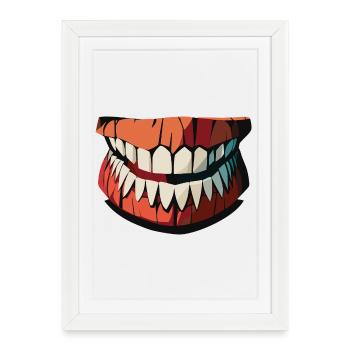 Darkjaw's Spooky Smile - Framed poster (27 × 37 cm) - white - Front