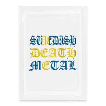 swedish death - Framed poster (27 × 37 cm) - white - Front