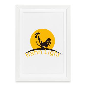 Appuyez sur Lumière - Affiche encadrée (27 × 37 cm) - blanc - Devant