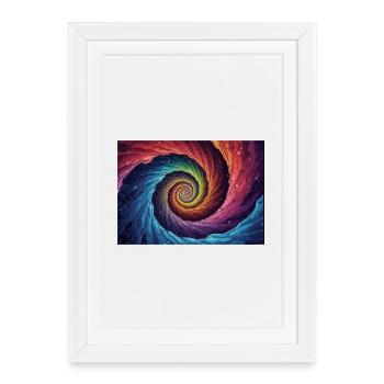Vortex galactique coloré - Affiche encadrée (27 × 37 cm) - blanc - Devant