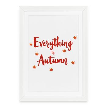 Tout est l’automne. Bonne récolte d’automne pour les dames - Affiche encadrée (27 × 37 cm) - blanc - Devant