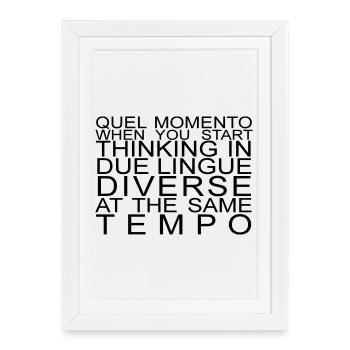 phrase ambiguë - Affiche encadrée (27 × 37 cm) - blanc - Devant
