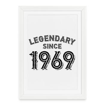 Legendary Since 1969 - Framed poster (27 × 37 cm) - white - Front