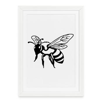 Bee Black Black Bee - Framed poster (27 × 37 cm) - white - Front