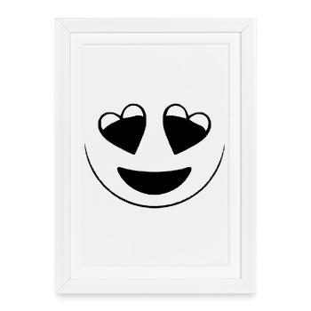 Heart eyes - Framed poster (27 × 37 cm) - white - Front