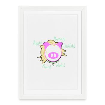 Pig Glam' Explosion - Framed poster (27 × 37 cm) - white - Front