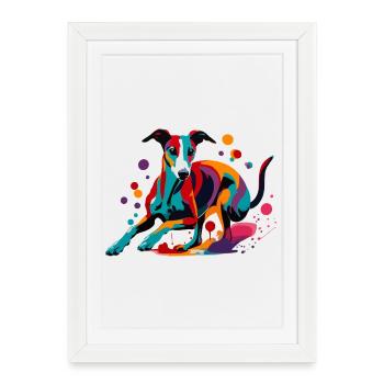 Galgo N°10 Idiot - Affiche encadrée (27 × 37 cm) - blanc - Devant