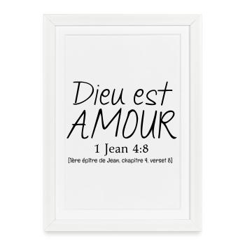 God is love - Framed poster (27 × 37 cm) - white - Front