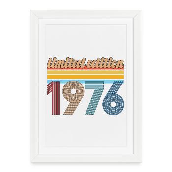 Vintage Birthday 1976 Retro Gift Born In 1976 - Framed poster (27 × 37 cm) - white - Front