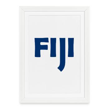 Fidji - Fidji - Îles - Pacifique - Mers du Sud - Affiche encadrée (27 × 37 cm) - blanc - Devant