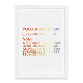 Session des professeurs de yoga - Affiche encadrée (27 × 37 cm) - blanc - Devant