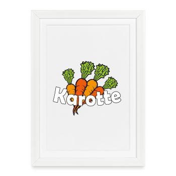 Carrot - Framed poster (27 × 37 cm) - white - Front
