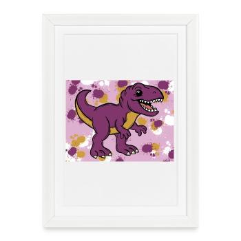 Allosaurus Dino - Framed poster (27 × 37 cm) - white - Front