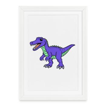 Dino - Framed poster (27 × 37 cm) - white - Front