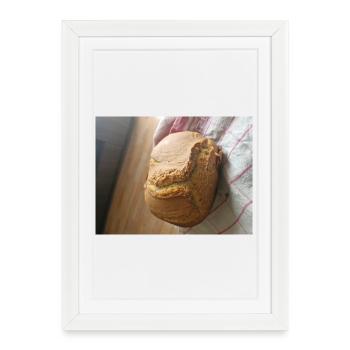 Golden crust rustic bread - Framed poster (27 × 37 cm) - white - Front