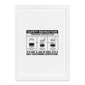 Guide de construction de terrarium : pas juste un bocal de Di - Affiche encadrée (27 × 37 cm) - blanc - Devant