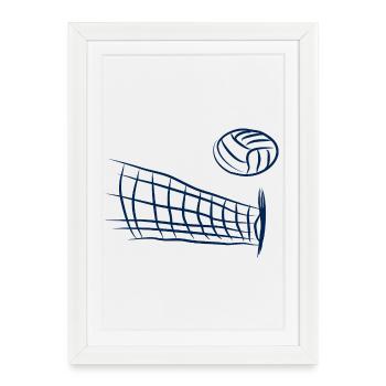 Volley-ball Été du volley-ball de plage - Affiche encadrée (27 × 37 cm) - blanc - Devant
