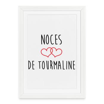 Noces de Tourmaline 52 ans de mariage - Affiche encadrée (27 × 37 cm) - blanc - Devant
