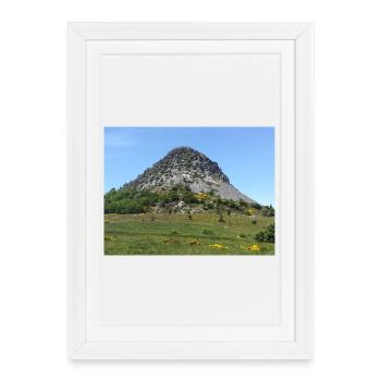 Ardèche Mountain Landscape – France - Affiche encadrée (27 × 37 cm) - blanc - Devant