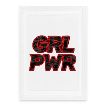 Déclaration sur le pouvoir des filles de GRL PWR - Affiche encadrée (27 × 37 cm) - blanc - Devant