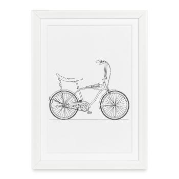 Bonanza Bicycle Motif for Retro Bike Vintage Fans - Framed poster (27 × 37 cm) - white - Front