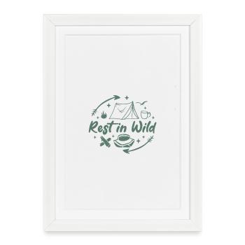 Style de camping extérieur Repose dans la nature - Affiche encadrée (27 × 37 cm) - blanc - Devant