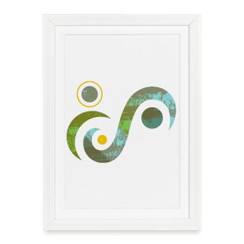 Yoga design_4 - Affiche encadrée (27 × 37 cm) - blanc - Devant