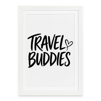Travel Buddies - Framed poster (27 × 37 cm) - white - Front