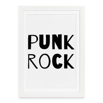 punk rock music logo design - Framed poster (27 × 37 cm) - white - Front