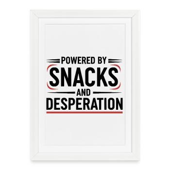 Propulsés par les en-cas et le désespoir - Affiche encadrée (27 × 37 cm) - blanc - Devant