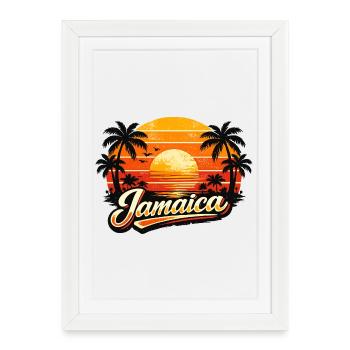 Jamaican Sunset - Framed poster (27 × 37 cm) - white - Front