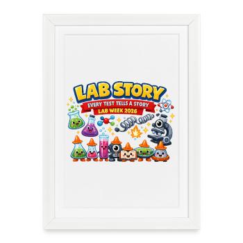 Lab Story Semaine de Laboratoire 2026 - Affiche encadrée (27 × 37 cm) - blanc - Devant