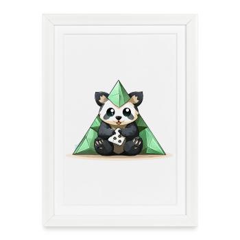 Pyramide de Cristal de Panda - Affiche encadrée (27 × 37 cm) - blanc - Devant