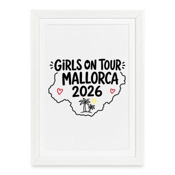 Malle 2026 Filles en tournée Majorque 2026 - Affiche encadrée (27 × 37 cm) - blanc - Devant