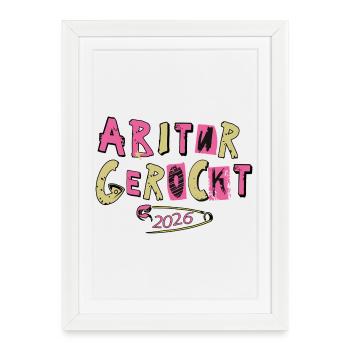 L’Abitur a été un choc - Affiche encadrée (27 × 37 cm) - blanc - Devant