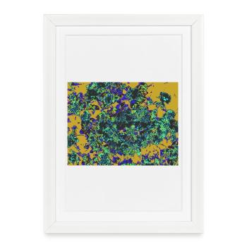 Neon Flowers Psychedelic Floral Design - Framed poster (27 × 37 cm) - white - Front