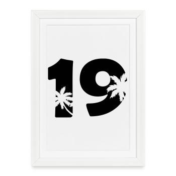 19_palmen - Affiche encadrée (27 × 37 cm) - blanc - Devant