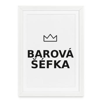 Barová šéfka - vtipné tričko pre barmanku - Affiche encadrée (27 × 37 cm) - blanc - Devant