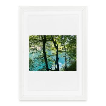 Waldsee Turquoise Zauber - Affiche encadrée (27 × 37 cm) - blanc - Devant