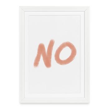 No Brushstroke Logo – Bold Statement - Framed poster (27 × 37 cm) - white - Front
