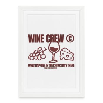 WineCrew - Affiche encadrée (27 × 37 cm) - blanc - Devant