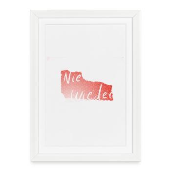 No more geometric pink print - Framed poster (27 × 37 cm) - white - Front