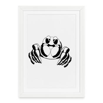 Retro tattoo style spider - Framed poster (27 × 37 cm) - white - Front