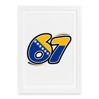 67 Édition Bosnie - Affiche encadrée (27 × 37 cm) - blanc - Devant