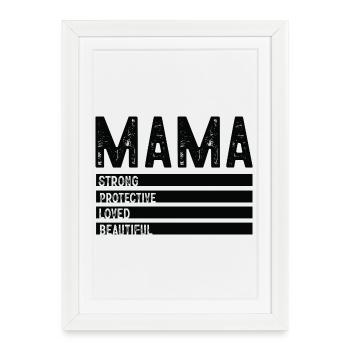 Valeurs fortes de Mama - Affiche encadrée (27 × 37 cm) - blanc - Devant