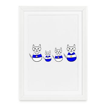 anniversaire. anniversaire décennie. humour. drôle - Affiche encadrée (27 × 37 cm) - blanc - Devant