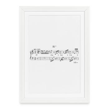 Beethoven for Elise Sheet Music Design - Framed poster (27 × 37 cm) - white - Front
