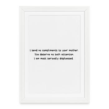 Citation Lady Catherine de Jane Austen - Affiche encadrée (27 × 37 cm) - blanc - Devant